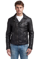 Perfecto noir délavé en cuir SYLVAIN 2