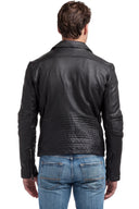 Perfecto noir délavé en cuir SYLVAIN 2