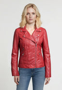 Perfecto rouge en cuir DENISE