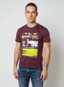 T-shirt manches courtes regular rouge bordeaux coton DOCK
