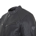 Veste noire en cuir DONOVAN, homme – vue 4
