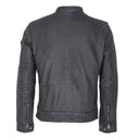 Veste noire en cuir DONOVAN, homme – vue 5