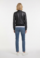 Veste noire en cuir FLORENTINA, femme – vue 3