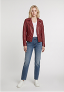 Perfecto rouge en cuir FREDERIKA