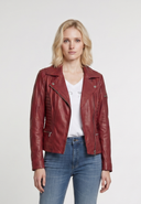 Perfecto rouge en cuir FREDERIKA