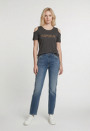 ANAIG Slim Fit Stretch Cotton Short-Sleeve T-Shirt - Black