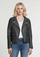 Perfecto noir en cuir ARIZONA, femme – vue 2