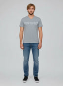 T-shirt manches courtes slim gris mélangé coton stretch BART