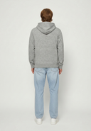 Sweat à capuche regular gris coton polyester