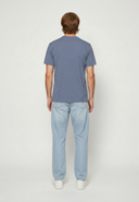T-shirt manches courtes regular bleu rustique coton BAZZI
