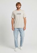 T-shirt manches courtes regular blanc cassé coton