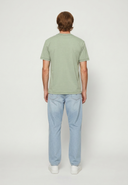 T-shirt manches courtes regular vert écume coton