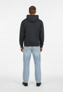 Sweat à capuche regular noir coton polyester BENJY