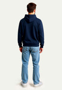 Sweat à capuche regular bleu marine coton polyester BENJY