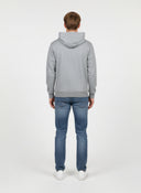 Sweat à capuche regular gris mélangé coton polyester BENJY