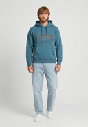 Sweat à capuche regular bleu vif coton polyester BENJY