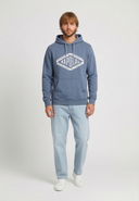BENNI Regular Fit Cotton-Polyester Hoodie - Faded Blue