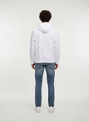 Sweat à capuche regular blanc coton polyester BENNI