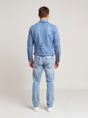 BORIS Leather Jacket - Vintage Blue