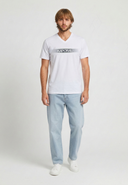 BRAD Slim Fit Stretch Cotton Short-Sleeve T-Shirt - White