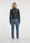 Veste noire en cuir DAISIA, femme – vue 3