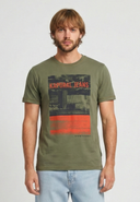 T-shirt manches courtes regular khaki coton