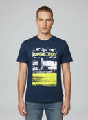 T-shirt manches courtes regular bleu marine coton