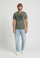T-shirt manches courtes regular khaki coton