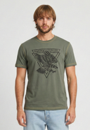 T-shirt manches courtes regular khaki coton