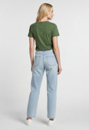 T-shirt manches courtes slim khaki coton stretch ENDA