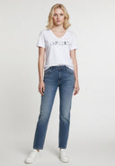 ENDA Slim Fit Stretch Cotton Short-Sleeve T-Shirt - White