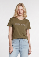 T-shirt manches courtes slim khaki coton stretch FARO