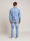 Veste vintage bleue en cuir FELIX