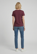 T-shirt manches courtes slim rouge bordeaux coton stretch