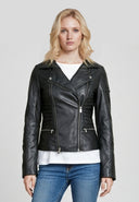 Perfecto noir en cuir FREDERIKA