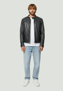 Veste noire en cuir FRITZ