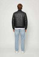 Doudoune noire en cuir GABANO, homme – vue 3