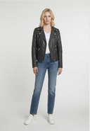 Perfecto noir en cuir GLORE, femme – vue 1