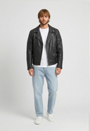 Perfecto noir en cuir HARRY, homme – vue 1