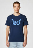 T-shirt manches courtes regular bleu marine coton