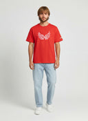 T-shirt manches courtes regular rouge vif coton