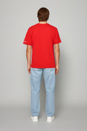 T-shirt manches courtes regular rouge vif coton