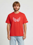 T-shirt manches courtes regular rouge vif coton