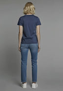 JASIC Slim Fit Stretch Cotton Short-Sleeve T-Shirt - Navy