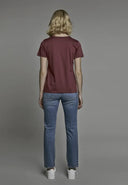 T-shirt manches courtes slim rouge bordeaux coton stretch JASIC