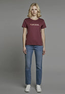 JASIC Slim Fit Stretch Cotton Short-Sleeve T-Shirt - Burgundy