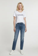JASIC Slim Fit Stretch Cotton Short-Sleeve T-Shirt - White