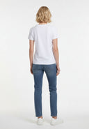T-shirt manches courtes slim blanc coton stretch JASIC