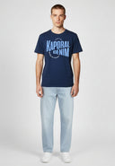 JAVA Regular Fit Cotton Short-Sleeve T-Shirt - Navy