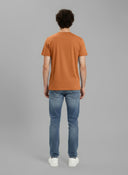 T-shirt manches courtes regular orange coton